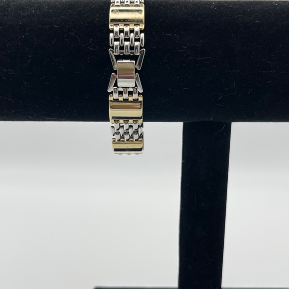 ge Coro Pegasus Weave Pattern Gold Tone Bracelet 7" Signed - Picture 7 of 9